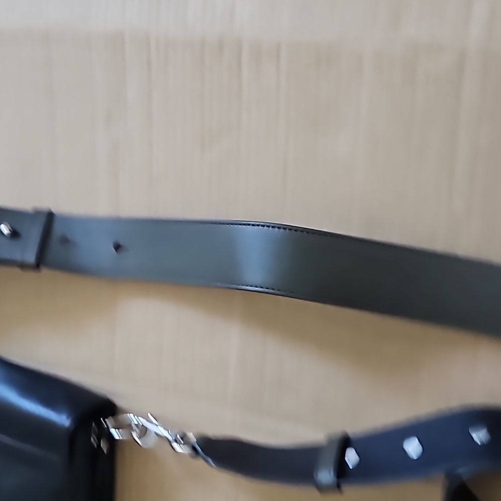 Allsaints black leather zep leather box bag-READ - Picture 12 of 13